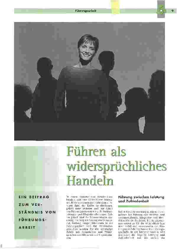 Vorschauseite 1: Führen als widersprüchliches Handeln