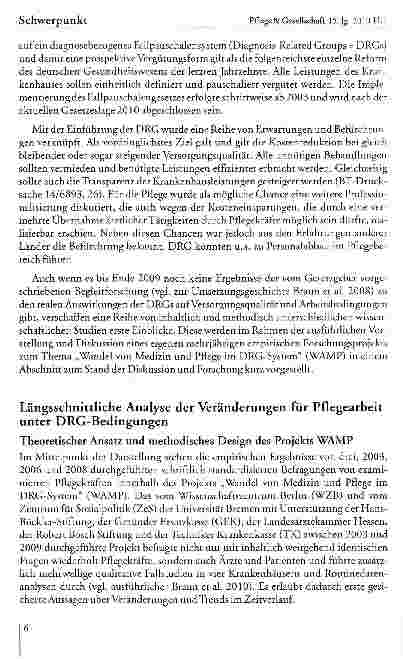 Vorschauseite 2: Auswirkungen des DRG-Systems auf die Arbeitssituation im Pflegebereich von Akutkrankenhäusern
