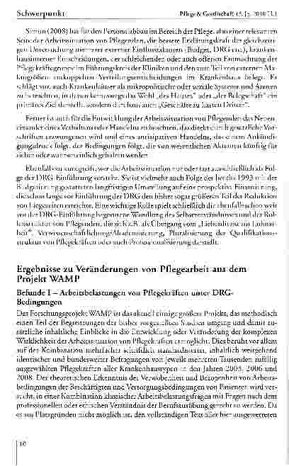 Vorschauseite 6: Auswirkungen des DRG-Systems auf die Arbeitssituation im Pflegebereich von Akutkrankenhäusern