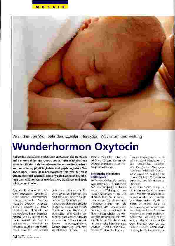 Vorschauseite 1: Wunderhormon Oxytocin