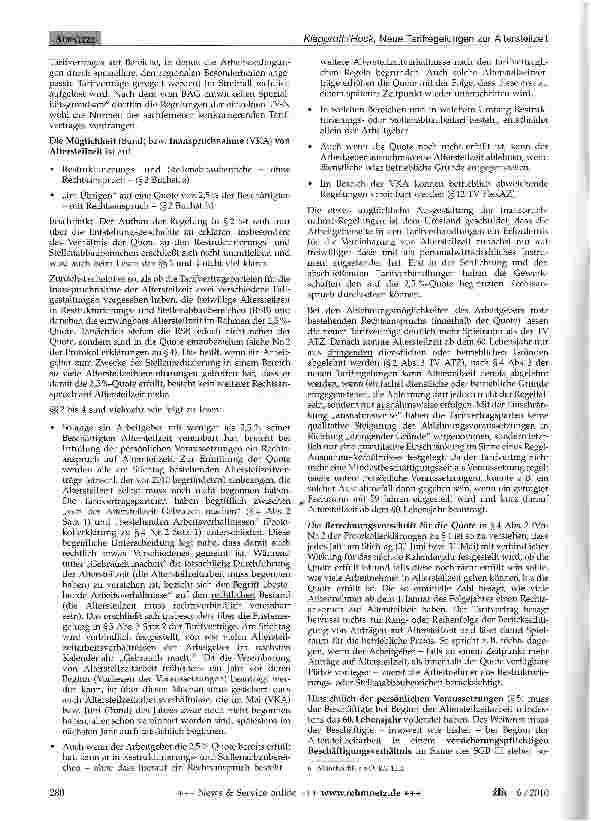 Vorschauseite 3: Die neuen Tarifregelungen zur Altersteilzeit und flexiblen Altersarbeitszeit im öffentlichen Dienst
