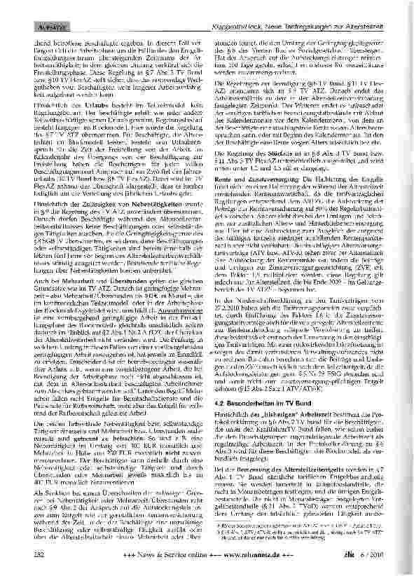 Vorschauseite 5: Die neuen Tarifregelungen zur Altersteilzeit und flexiblen Altersarbeitszeit im öffentlichen Dienst