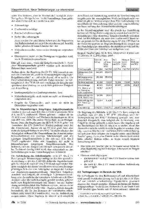 Vorschauseite 6: Die neuen Tarifregelungen zur Altersteilzeit und flexiblen Altersarbeitszeit im öffentlichen Dienst