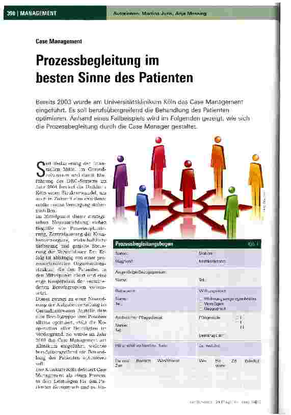 Vorschauseite 1: Prozessbegleitung im besten Sinne des Patienten