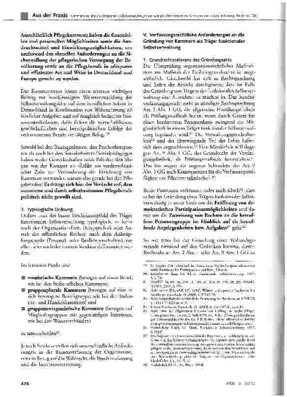 Vorschauseite 2: Kammern der Berufsständischen Selbstverwaltung in der Europäischen Union im Lichte des deutschen und europäischen Rechts (2. Teil)