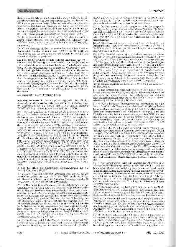 Vorschauseite 2: Altersteilzeit - genereller Ausschluss des BlockmodellsTV ATZ §3, BGB §315