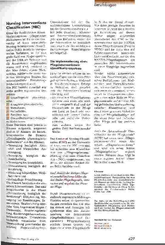 Vorschauseite 2: Professionalisierung durch pflegerische Klassifikationssysteme 3. Teil: Pflege - mehr als Waschen und Zuwendung