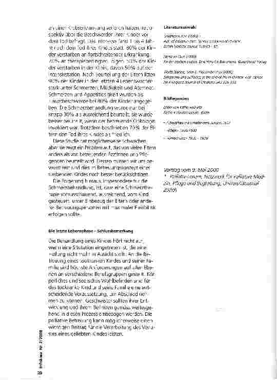 Vorschauseite 4: Palliative Betreuung bei Kindern