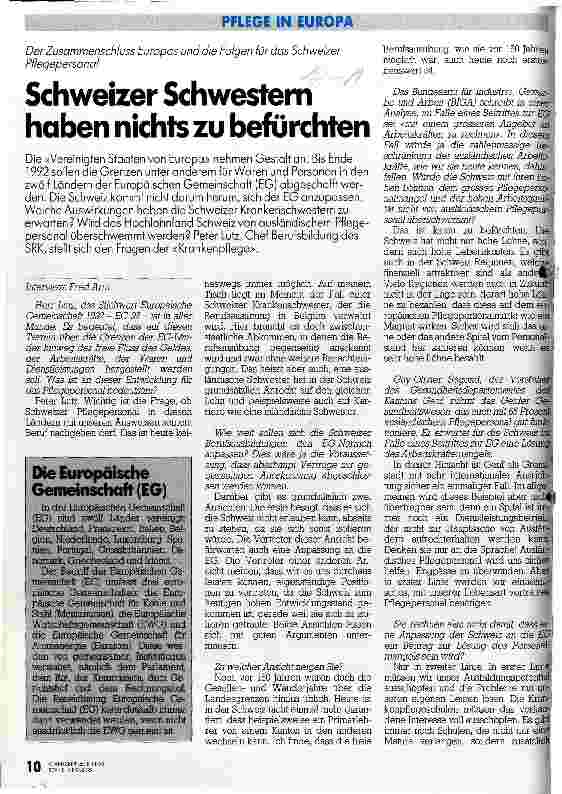 Vorschauseite 1: Schweizer Schwestern haben nichts zu befürchten