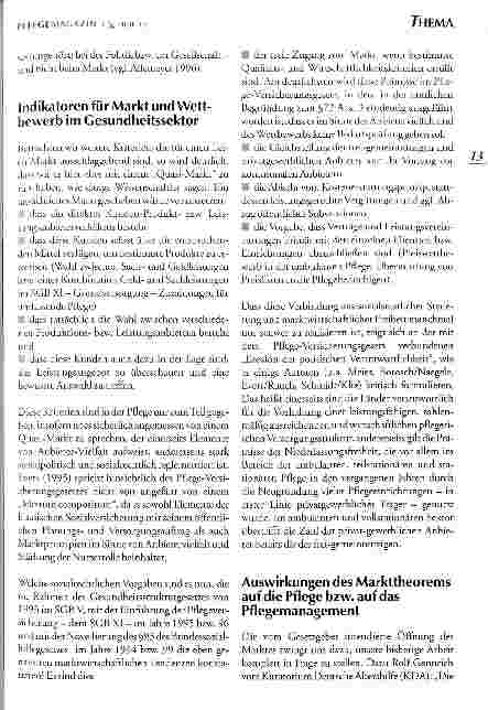 Vorschauseite 2: Die Einführung des Markttheorems in der Pflege - Bedrohung oder Chance für Pflegeeinrichtungen?