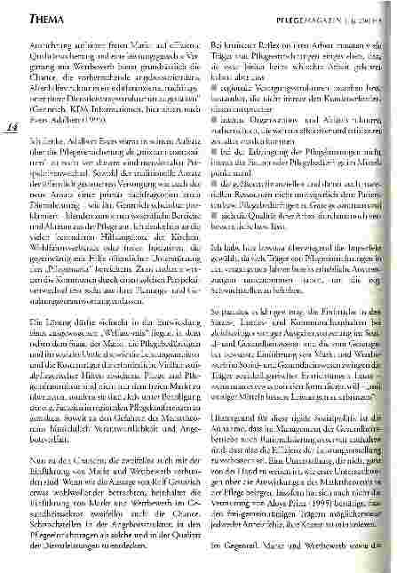 Vorschauseite 3: Die Einführung des Markttheorems in der Pflege - Bedrohung oder Chance für Pflegeeinrichtungen?