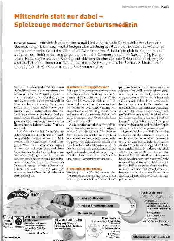 Vorschauseite 1: Mittendrin statt nur dabei -Spielzeuge moderner Geburtsmedizin