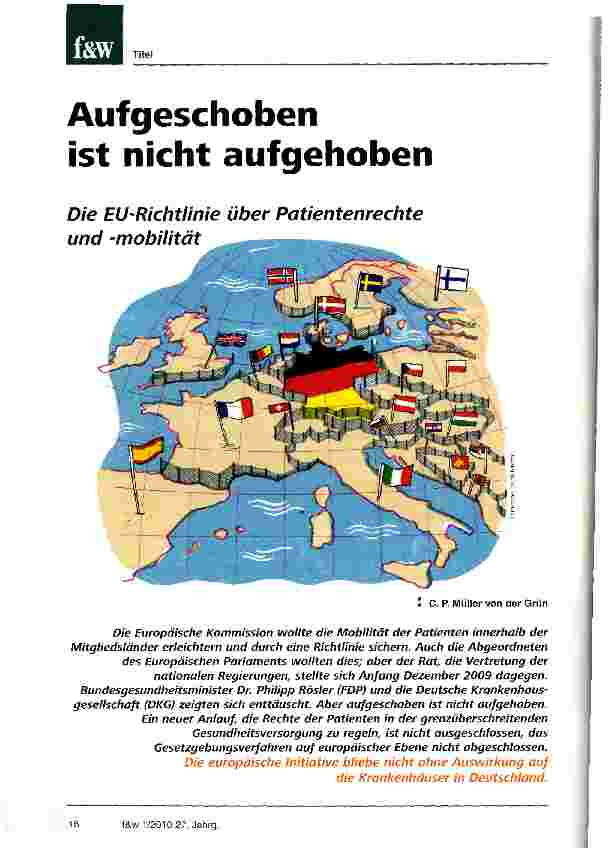 Vorschauseite 1: Aufgeschoben ist nicht aufgehoben