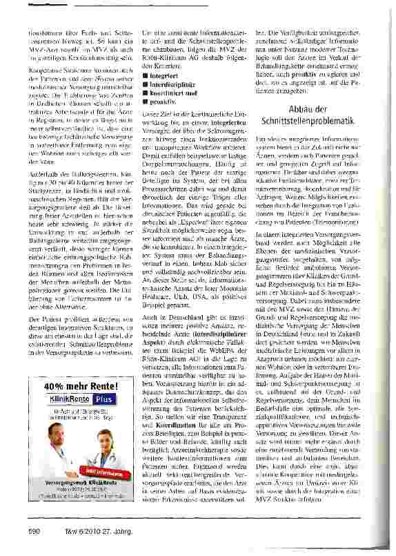 Vorschauseite 3: Wir brauchen integrative und arbeitsteilige Strukturen