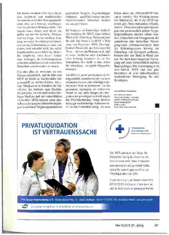 Vorschauseite 4: Wir brauchen integrative und arbeitsteilige Strukturen