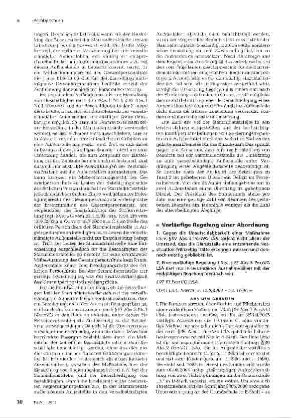 Vorschauseite 3: Mitbestimmungsrecht des Gesamtpersonalrats bei Einstellung