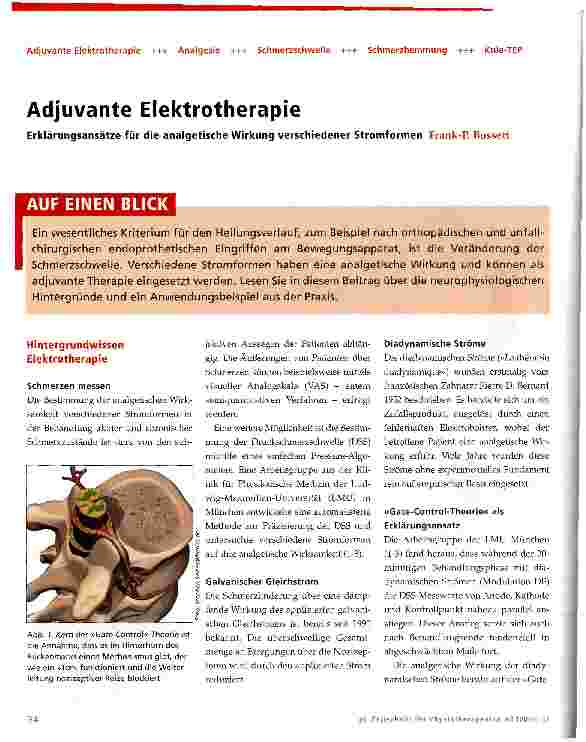Vorschauseite 1: Adjuvante Elektrotherapie