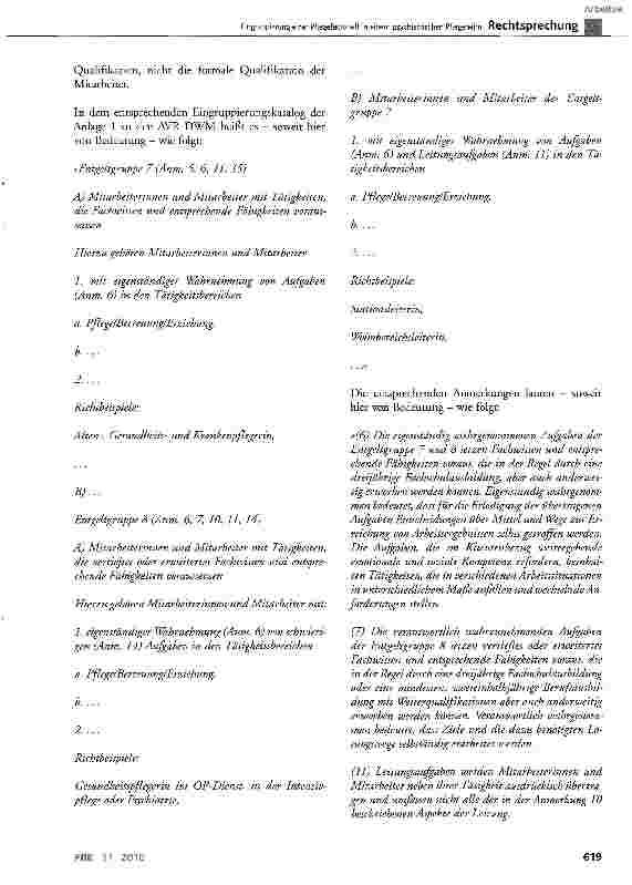 Vorschauseite 6: Eingruppierung einer Pflegefachkraft in einem psychiatrischen Pflegeheim