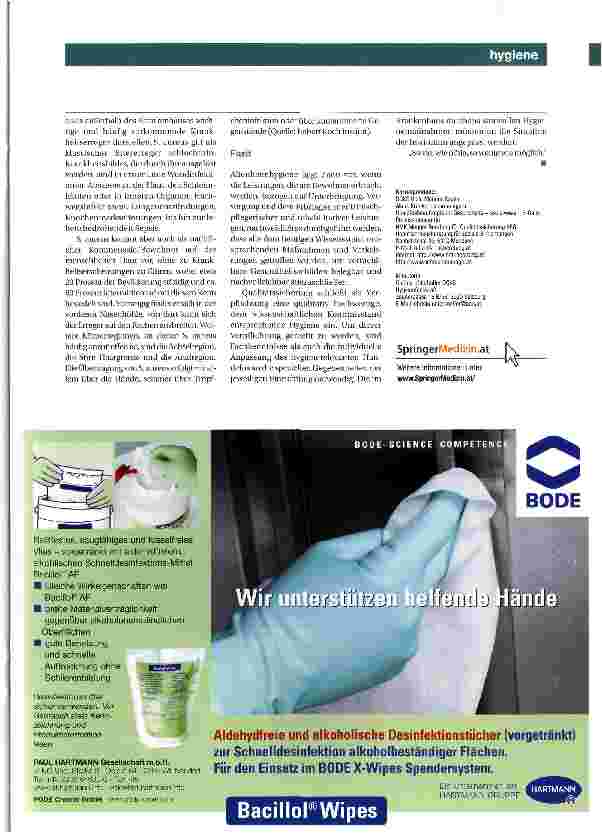 Vorschauseite 4: Hygiene in Altenund PflegeheimenQualitätskriterium und Beachtung der besonderen Rahmenbedingungen