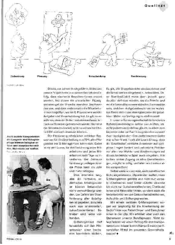 Vorschauseite 4: Bereits eine Selbstverständlichkeit Qualitätssicherung in der Langzeitund Betagtenpflege