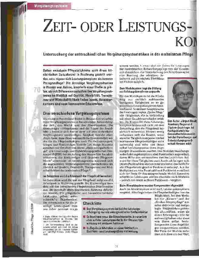 Vorschauseite 1: Zeitoder Leistungskomplex?