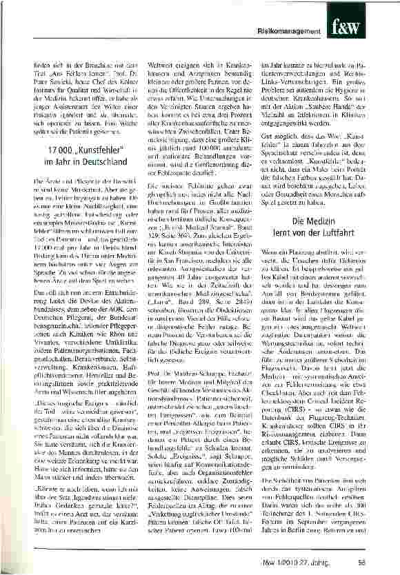 Vorschauseite 2: Fehler sind menschlich, sie zu wiederholen nicht