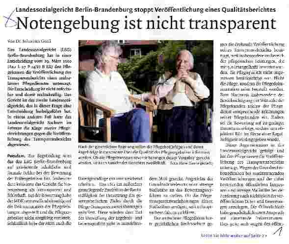 Vorschauseite 1: Notengebung ist nicht transparent