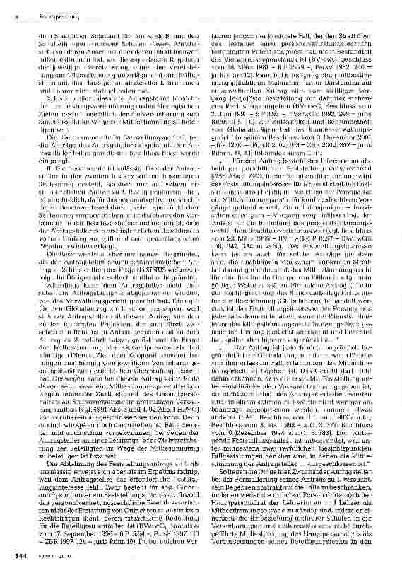 Vorschauseite 2: Mitbestimmung bei Zielvereinbarung mit Schulleitung