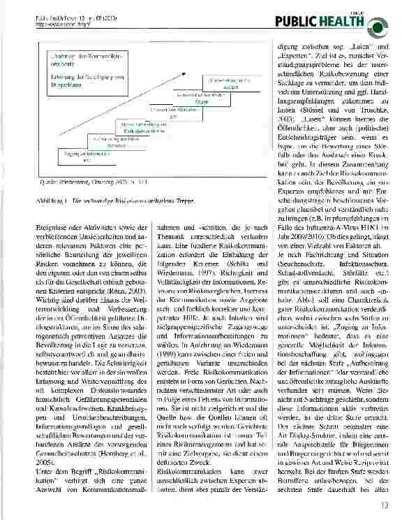 Vorschauseite 2: Risikokommunikation im Gesundheitswesen