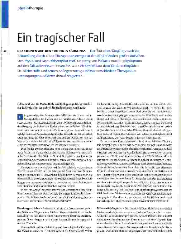 Vorschauseite 1: Ein tragischer Fall