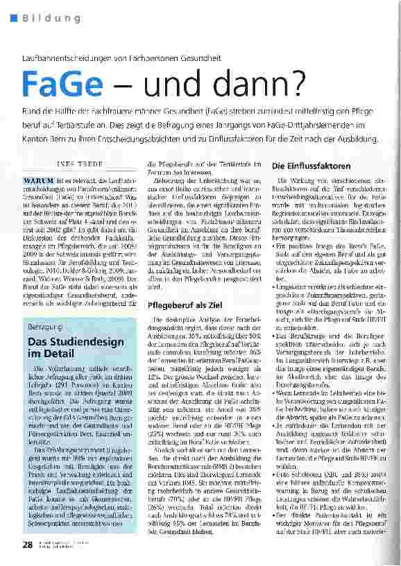 Vorschauseite 1: FaGeund dann?