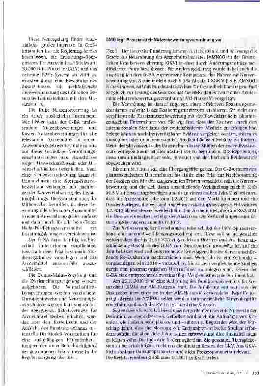 Vorschauseite 3: AMNOG -GKV verhandelt künftig die Arzneimittelpreise