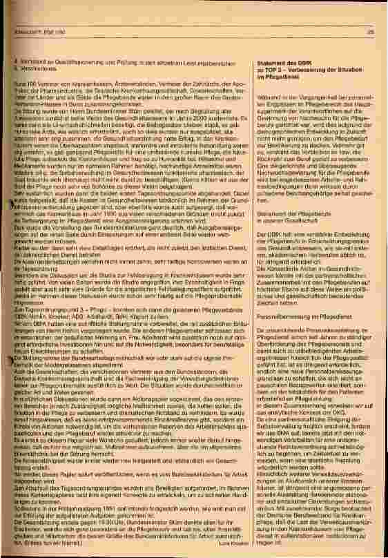 Vorschauseite 2: DBfK zur Herbstsitzung 1989 der Konzertierten Aktion im Gesundheitswesen eingeladen