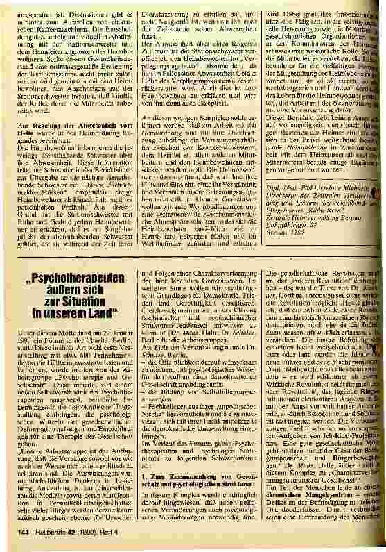 Vorschauseite 2: Zur Arbeit mit der Heimordnung im Feierabendund Pflegeheim