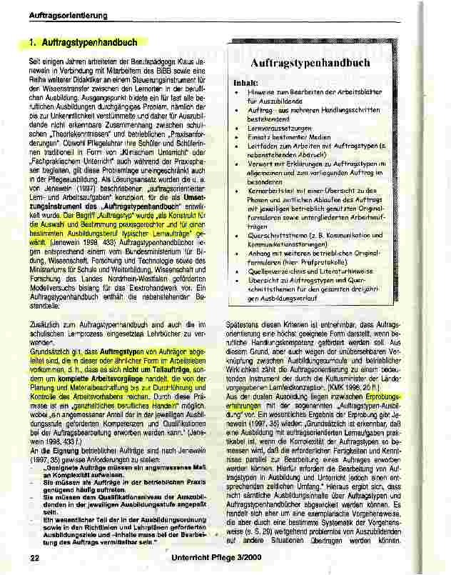 Vorschauseite 2: Auftragsorientierung - lernortübergreifendes Element der Lernortkooperation
