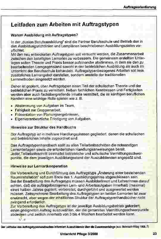 Vorschauseite 3: Auftragsorientierung - lernortübergreifendes Element der Lernortkooperation