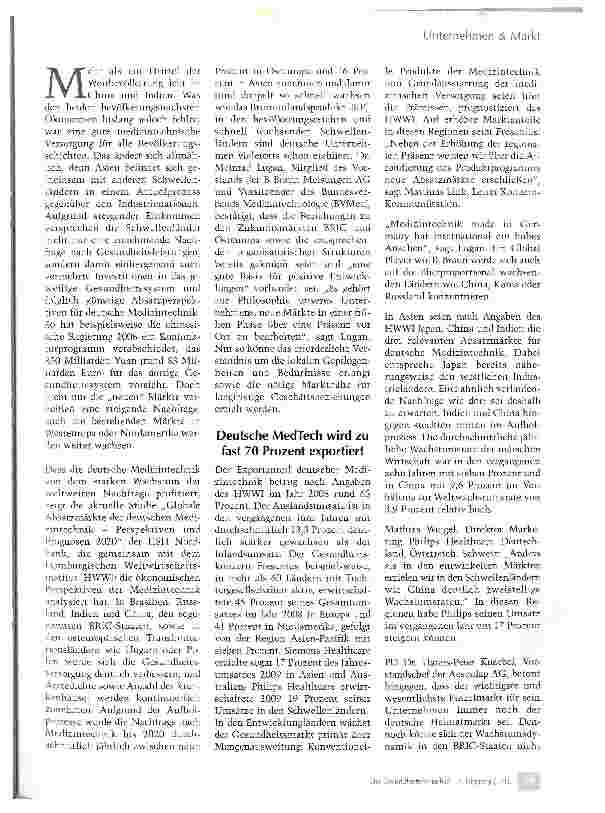 Vorschauseite 2: Mit den Einkommen steigen die Absatzperspektiven