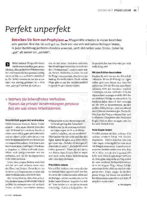 Vorschauseite 2: Perfekt unperfekt