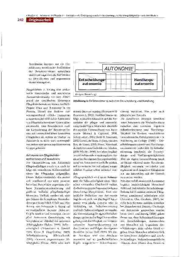 Vorschauseite 3: Autonomie im Pflegeheim -Konzeptionelle Überlegungen zu Selbstbestimmungund Handlungsfähigkeit anhand eines Modells