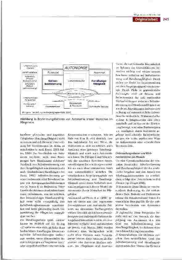 Vorschauseite 6: Autonomie im Pflegeheim -Konzeptionelle Überlegungen zu Selbstbestimmungund Handlungsfähigkeit anhand eines Modells
