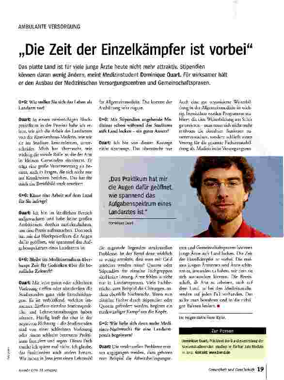 Vorschauseite 1: Die Zeit der Einzelkämpfer ist vorbei