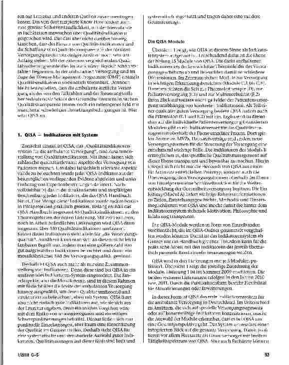 Vorschauseite 2: QISA-Das Qualitätsindikatorensystem für die ambulante Versorgung