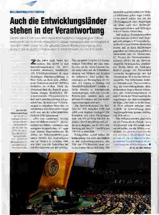 Vorschauseite 1: Auch die Entwicklungsländer stehen in der Verantwortung