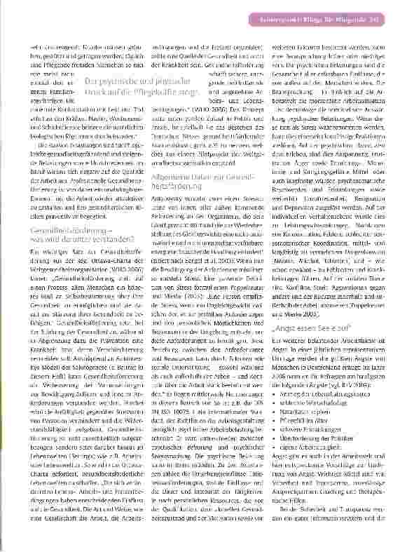 Vorschauseite 3: Gesundheitsförderung von Pflegekräften