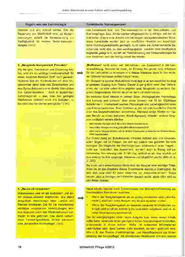 Vorschauseite 2: Arbeitsweise unseres Gehirns und Unterrichtsgestaltung