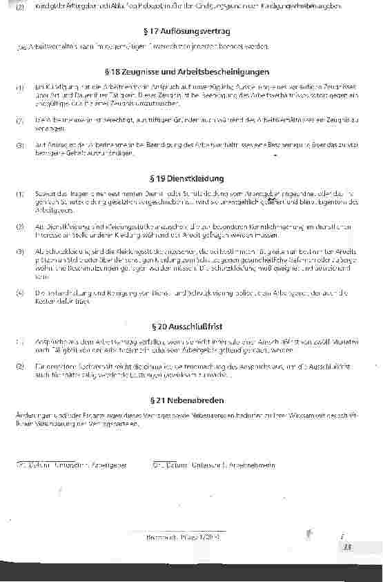 Vorschauseite 6: Arbeitsvertrag ohne Tarifvertrag