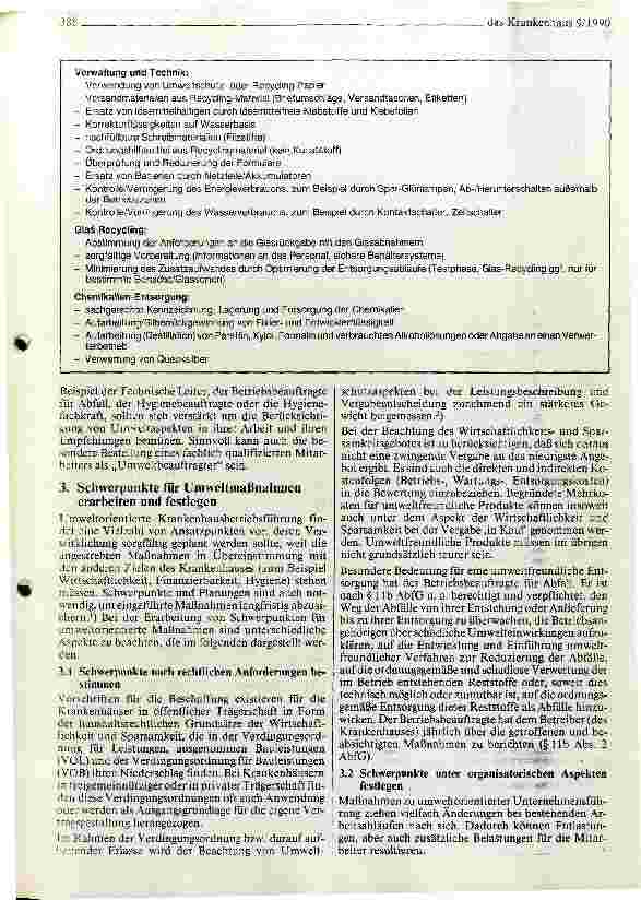 Vorschauseite 3: Ansatzpunkte für eine umweltverträgliche Beschaffung und Entsorgung im Krankenhaus