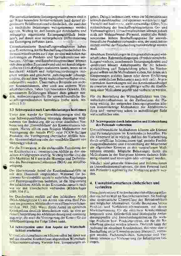 Vorschauseite 4: Ansatzpunkte für eine umweltverträgliche Beschaffung und Entsorgung im Krankenhaus
