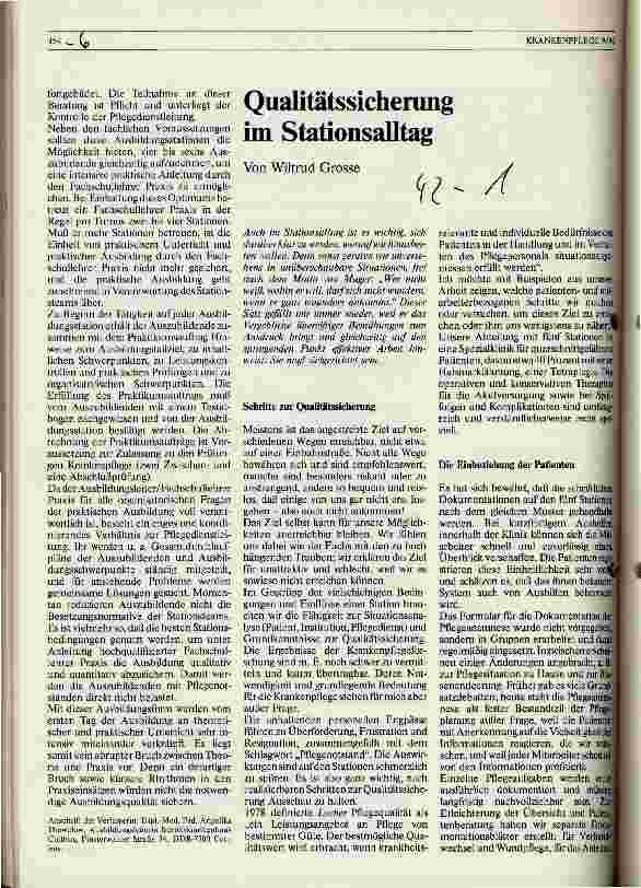 Vorschauseite 3: Zur praktischen Ausbildung von Krankenschwestern/-pfleger in der DDR