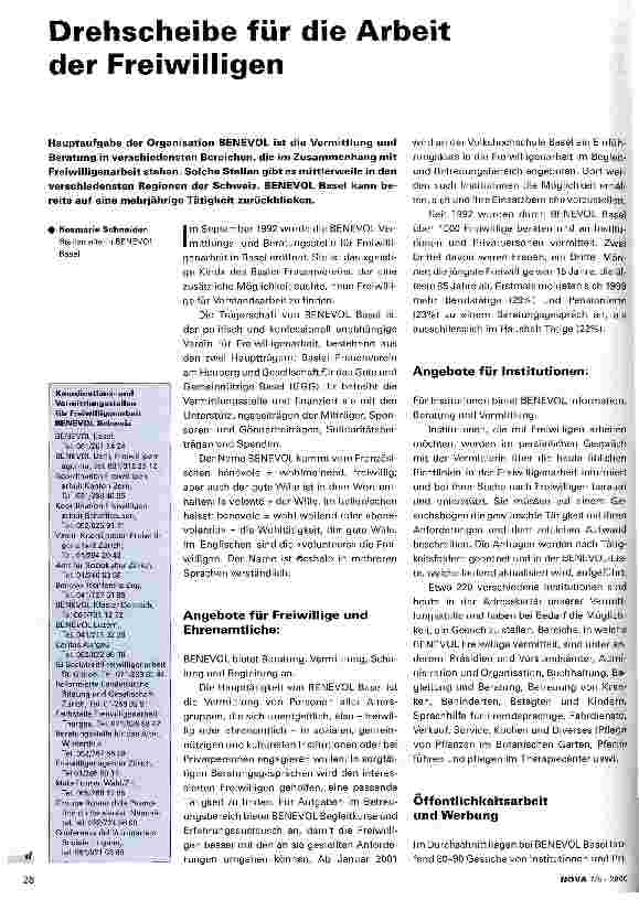 Vorschauseite 1: Drehscheibe für die Arbeit der Freiwilligen